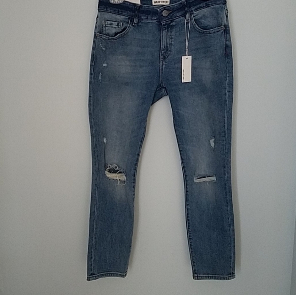 Warp and Weft Jeans LAX Slim‎ Crop in Abbot 25 x 27 Women New